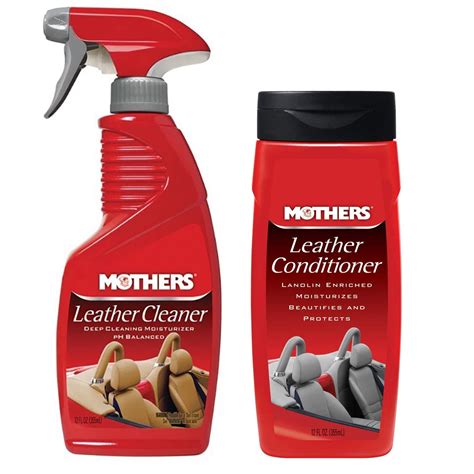 Mothers Leather Cleaner And Conditioner Leather Care Kit 12 Oz