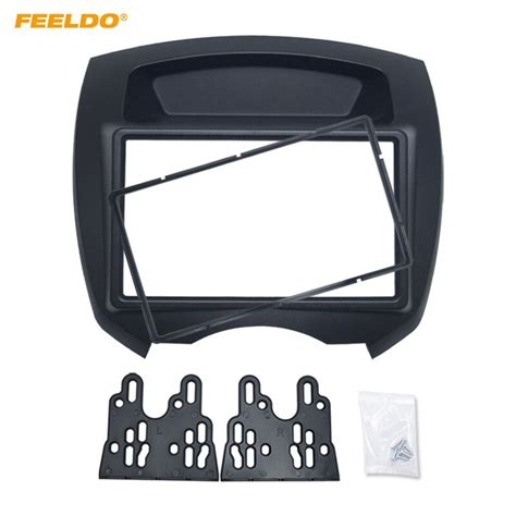 Feeldo estéreo do carro 2din cd dvd rádio fascia quadro adaptador kits