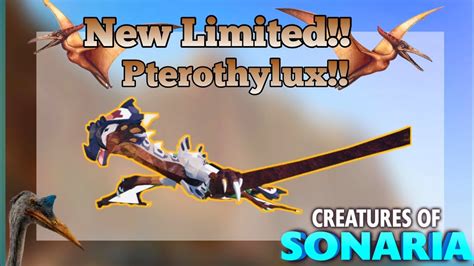 (Other) NEW LIMITED!! Pterothylux!!🦖 | Creatures of Sonaria - YouTube