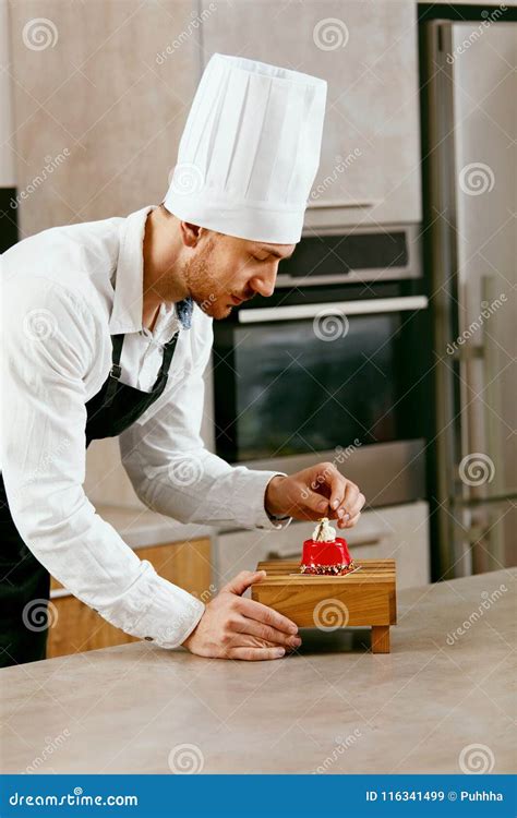 Pastry Chef Working With Dessert Stock Image Image Of Bakery Nutrition 116341499