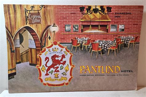 Charcoal Inn Pantlind Hotel Restaurant Menu Grand Rapids Michigan