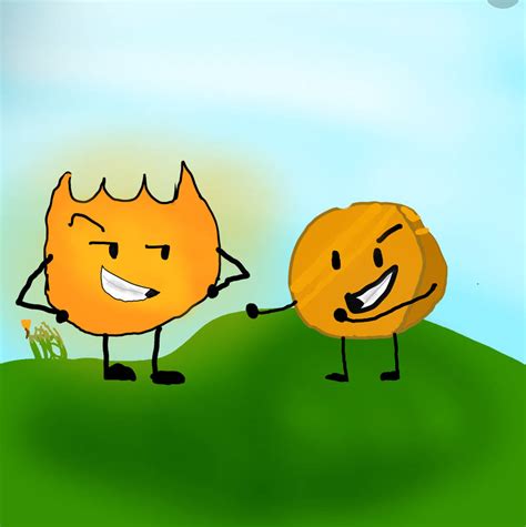 firey and coiny bfdi (NOT A SHIP) by SpacebatYT on DeviantArt