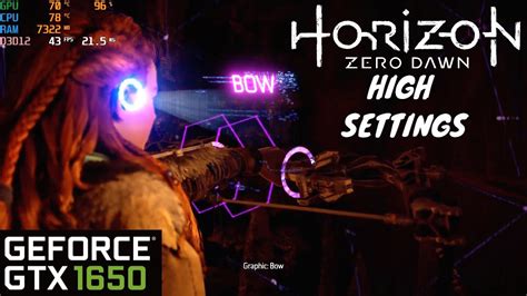 Gtx 1650 I5 9300h Horizon Zero Dawn High Settings Youtube