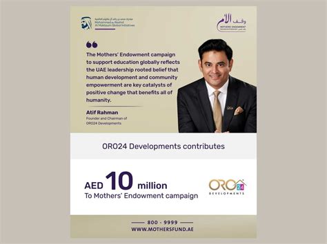 ORO24 Developments Contributes AED 10 Million To Mothers Endowment