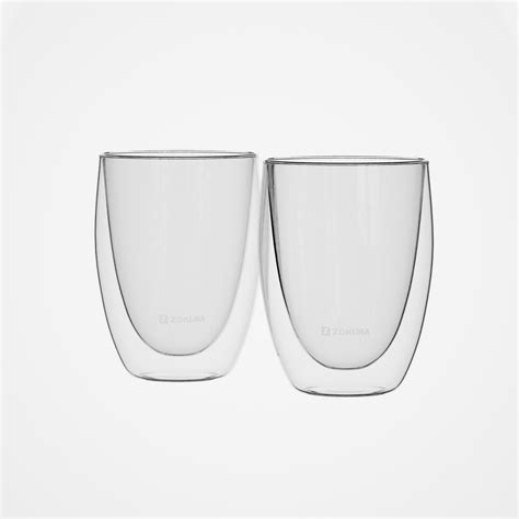 Set Of Glasses Double Walled Ml Zokura Kitchenshop