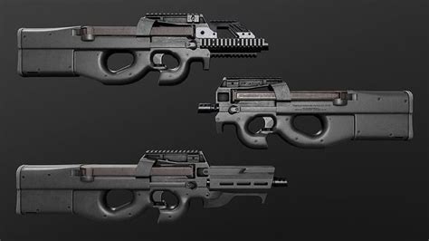 3D model FN P90 Sub Machine Gun VR / AR / low-poly | CGTrader