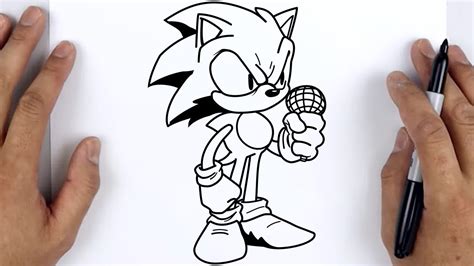 How To Draw Sonic Exe Faker Friday Night Funkin Fnf Draw Game The