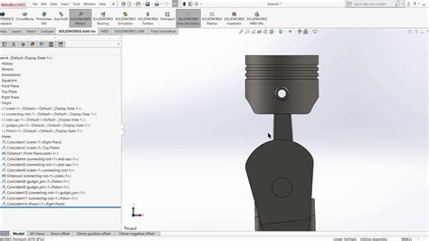 Piston Assembly Animation Using Solidworks Youtube