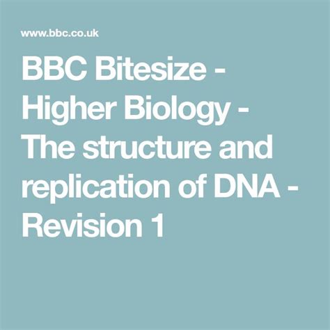 Dna Structure Structure Of Dna Higher Biology Revision Bbc Bitesize