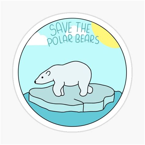 Eco Friendly Stickers Polar Bear Sticker Paper, Party & Kids Craft ...