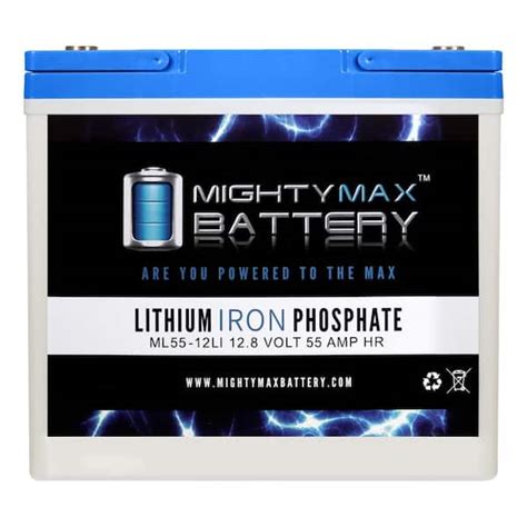 MIGHTY MAX BATTERY ML55 12LI 12 Volt 55 AH Deep Cycle Lithium Iron