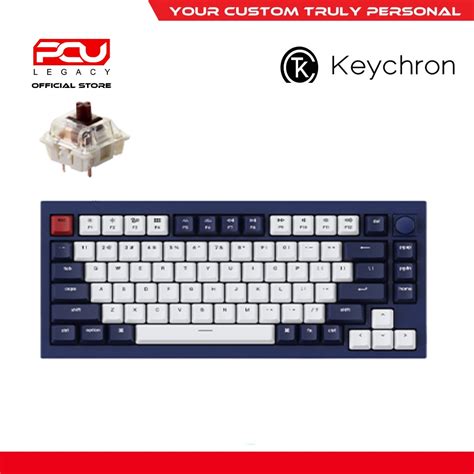 Keychron Q Knob Hot Swap RGB Fully Assembled Blue Frame Gateron G Pro Brown Shopee Malaysia