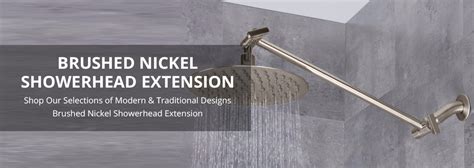 Brushed Nickel Showerhead Extension | FontanaShowers