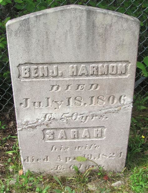 Benjamin Harmon Homenaje De Find A Grave