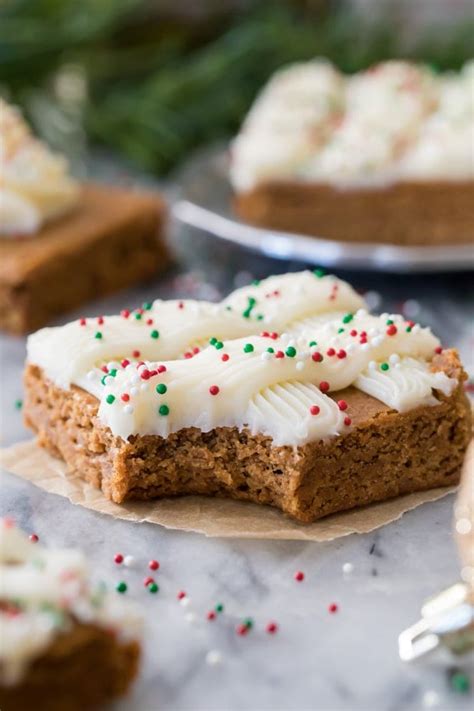 Gingerbread Cookie Bars - Sugar Spun Run