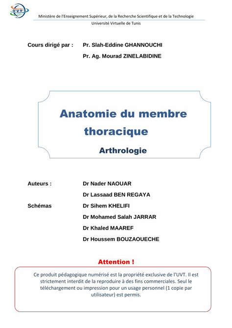 Pdf Anatomie Du Membre Thoracique S C C C Db Jimcontent