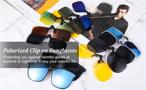 Hifot Clip On Sunglasses 3 Pack Polarized Lens Fit Over Prescription