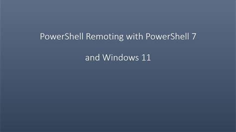 Powershell Remoting With Powershell And Windows Youtube