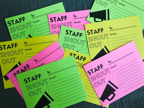 Staff Shout Out Free Printable