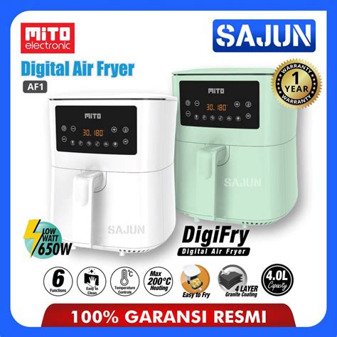 Jual Air Fryer Mito AF1 Deep Fryer Digital 4 Liter Low Watt DigiFry AF