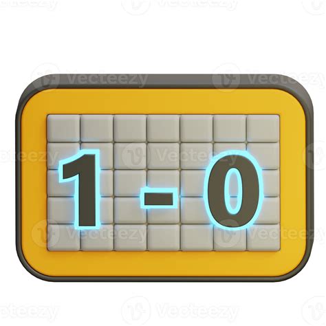 3d illustration of baseball scoreboard 37470610 PNG