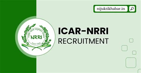 Icar Nrri Recruitment 2024 Apply For Senior Research Fellow Srf