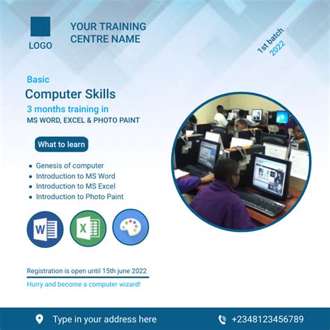 Copy Of Computer Skills Flyer Postermywall