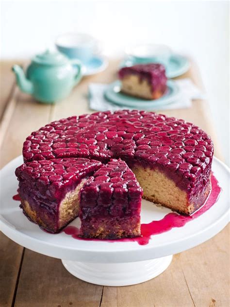 Raspberry And Almond Upside Down Cake Donna Hay Decadent Desserts