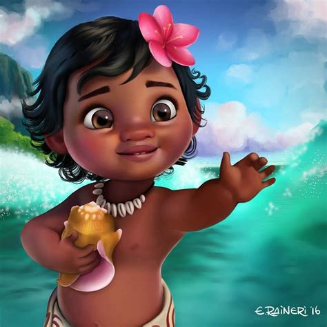 Artstation Baby Moana Elisabetta Raineri Deviantart Disney Disney