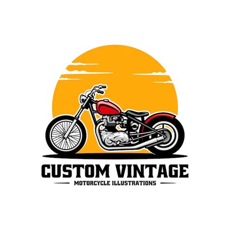 Premium Vector Vintage Motorcycle Logo Vector