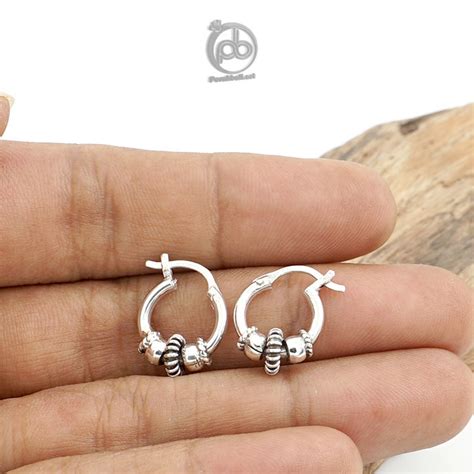 Anting Hoop Wanita Perak 925 Jersey Motif Kawat Kurung PERAK BALI