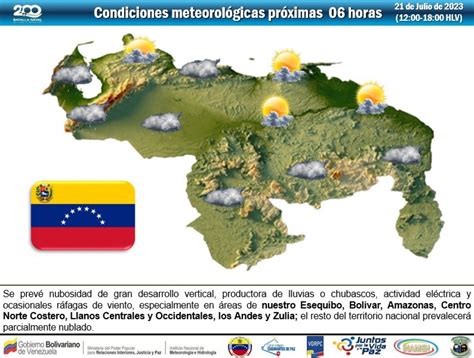 Pronóstico del Inameh HOY 21 de julio revisa el reporte de las