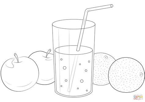 Fruit Juice Coloring Page Free Printable Coloring Pages