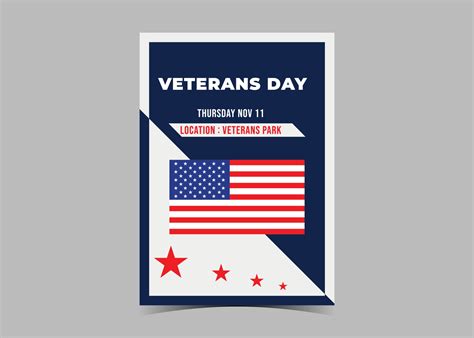 Veterans day flyer design. American veterans day celebration flyer ...