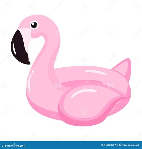 Flamingo Inflatable Pool Float Vector Illustration Stock Illustration