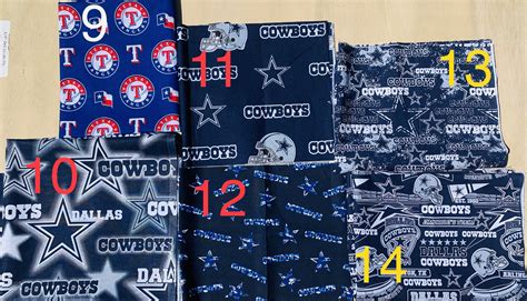 Nfl Football Cotton Fabric Pick Your Team Each 18 Of A Yard 100