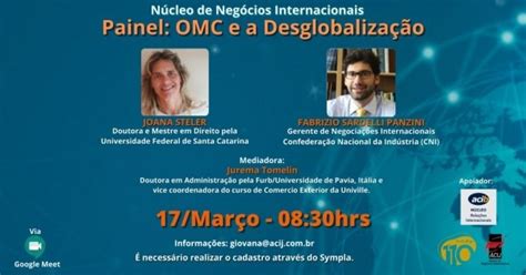 Painel Omc E A Desglobaliza O Online Sympla