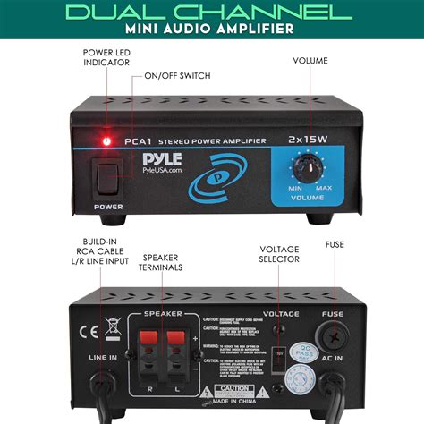 Pyle Home Amplificador De Potencia Del Est Reo Peque O Vatios