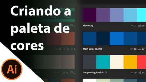 CRIANDO PALETA DE CORES O ADOBE ILLUSTRATOR YouTube