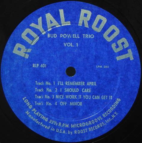 Yahoo The Bud Powell Trio Royal Roost