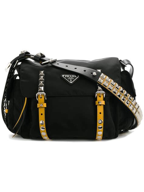 Prada Studded Shoulder Bag Modesens