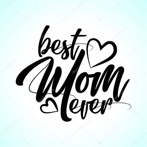 Best Mom ever Tarjeta de felicitación del día de la madre vectorial