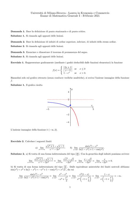 Esame Febbraio Universit A Di Milano Bicocca Laurea In Economia E