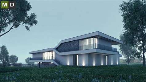 Luxusní atypická vila s plochou střechou Vyšehoří MASTER DESIGN