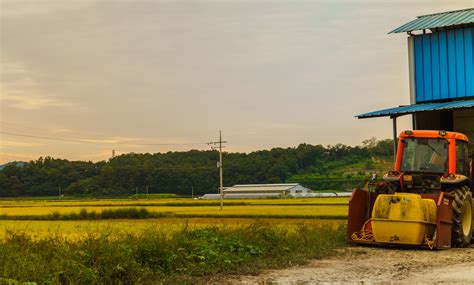 Free Images Road Tractor Field Farm Grain Country Asphalt