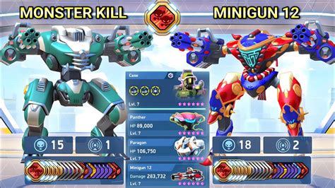 Minigun With Panther Paragon Monster Kill Mech Arena Youtube