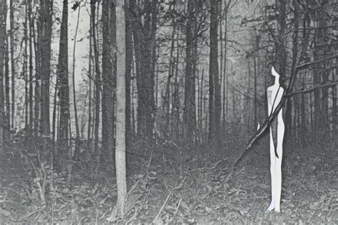 1975 Photo Of Slenderman In The Forest Night Detailed Stable