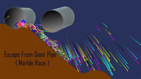 Marble Race Escape From Giant Pipe Survival Marble Race In