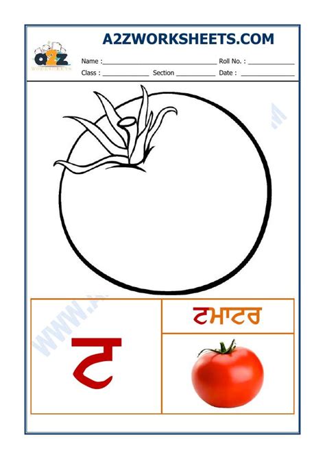 A2zworksheetsworksheet Of Punjabi Language Akhar Tainka Punjabi Language