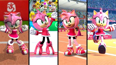 Evolution Of Amy In Mario Sonic 2007 2022 YouTube